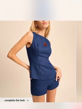 Reformation Eliana Navy Blue Set